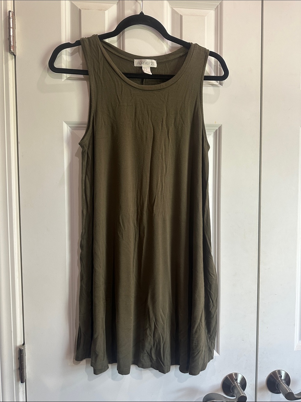 Forever 21 Olive Green Sleeveless A-Line Dress size S